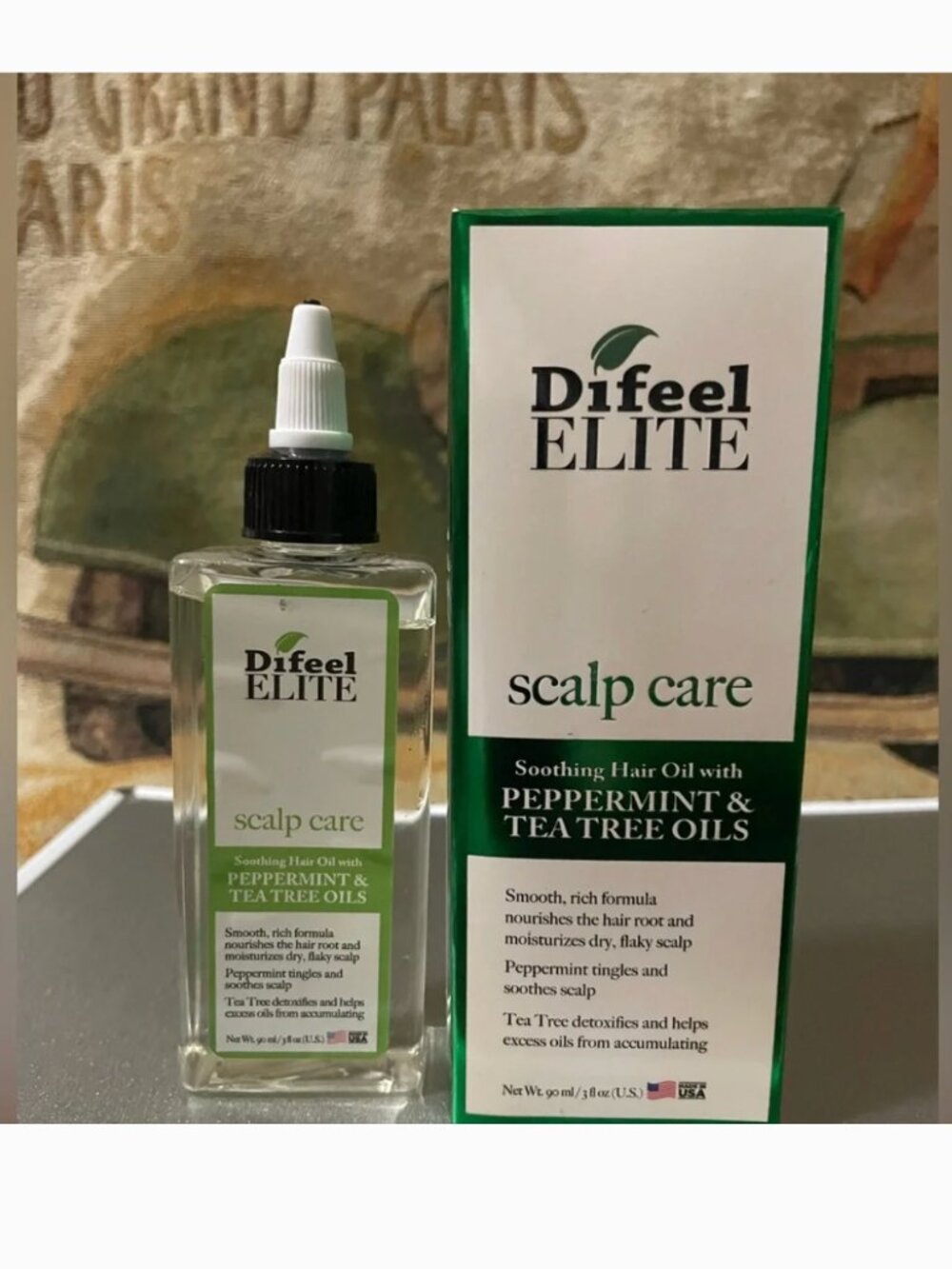 New Difeel Elite Scalp Care Peppermint Tea Tree Hair Scalp Treatment. 3oz